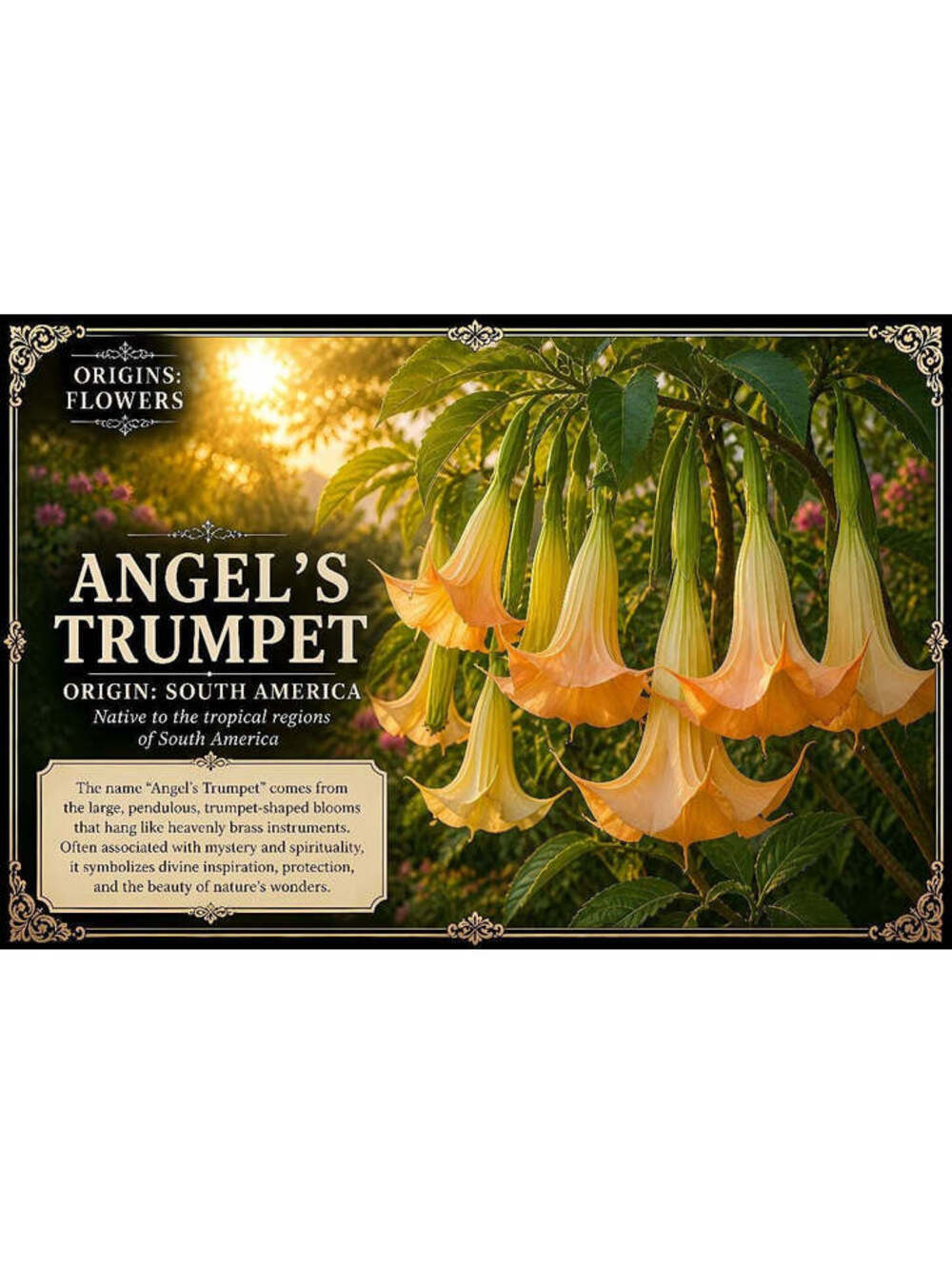 4648 Angel's Trumpet Floral Definitions 8x10 Glossy Print